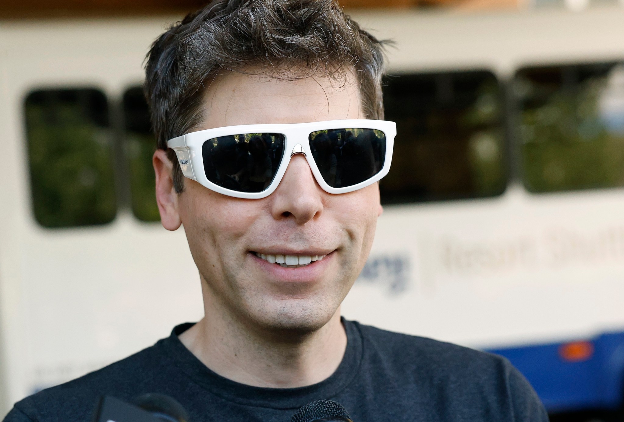 OpenAI CEO Sam Altman speaking at an event