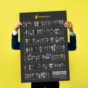 Physical humanoid robot poster (2026 Q1), darkmode photo 2